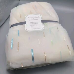 Pottery Barn Kids Monique Lhuillier Starburst Crib Skirt new